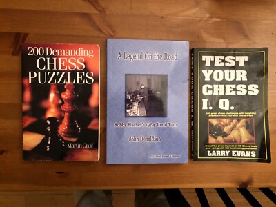 lot Chess Books (3) - A legend on the Road ( Fischer) Plus Two..