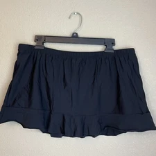 Aqua Green Ladies Black Swim Skirt, Size XL