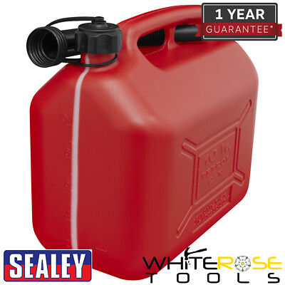 Sealey Fuel Can 10L - Red Flexible Spout Garage