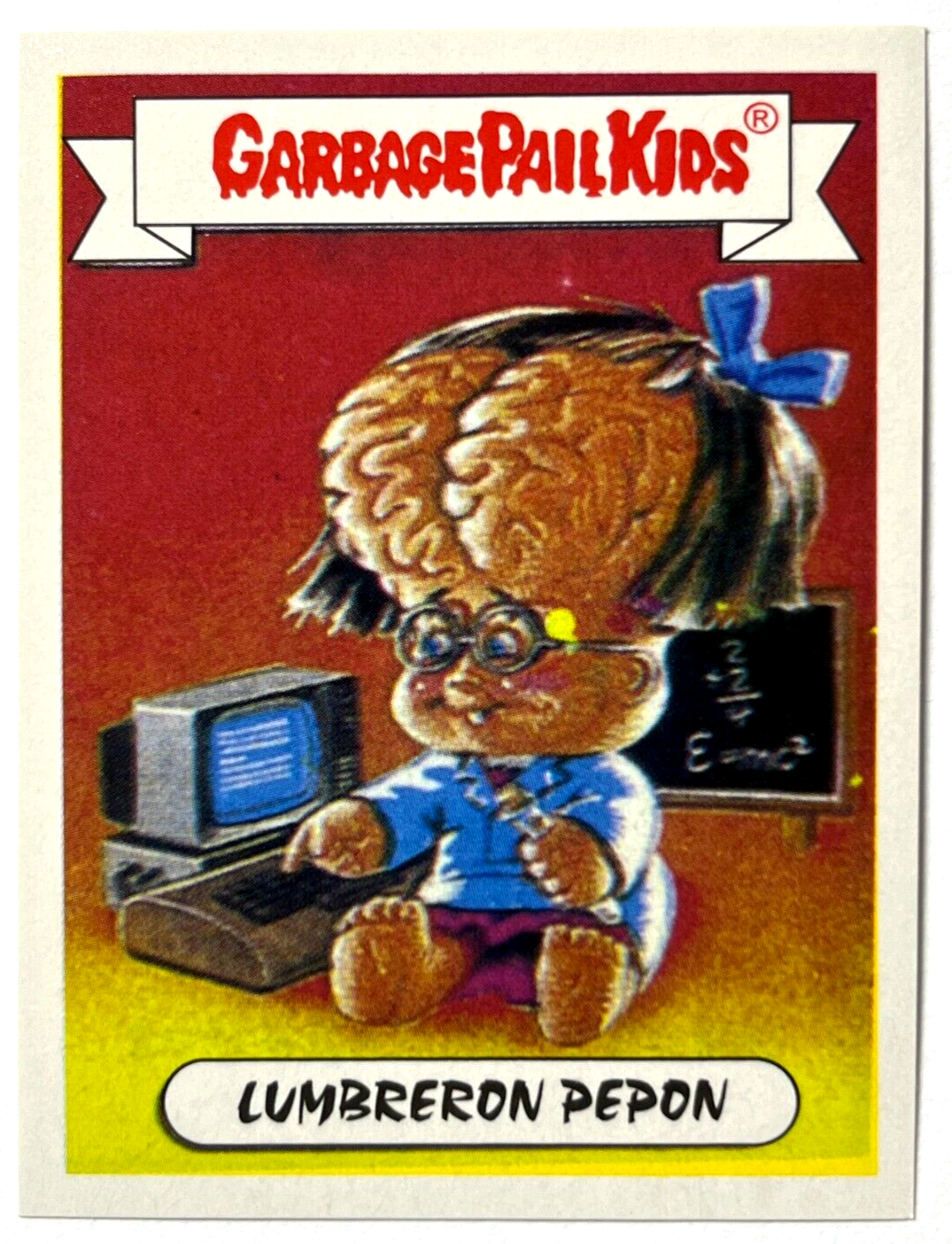 1988 Garbage Pail Kids Jenny Genius Peru Edition Sticker Reprint #016
