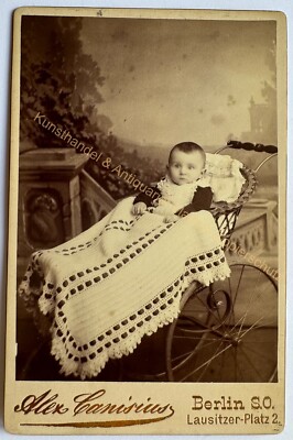 orig. KAB Kabinett Foto Fotografie Kind Bild alt Mode um 1890 Canisius Berlin