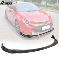 Fits 20-24 Toyota Corolla L LE XLE Hybrid LE Front Bumper Lip Matte Black 3PC