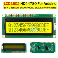 10pcs Yellow Backlight 16x2 1602 HD44780 Character LCD Display Module -in stock