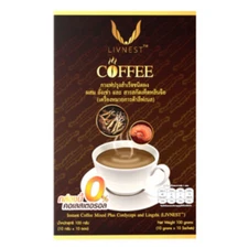 Donutt Livnest Instant Coffee Mixed Plus Cordyceps and Lingzhi (10 Sachetx3 )
