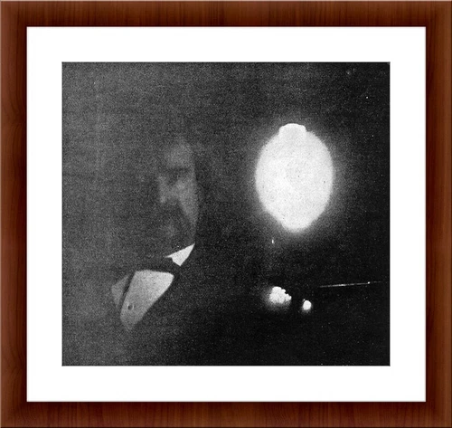 Nikola Teslas Friend Mark Twain Wireless Lamp Photo Wall Art