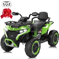 24V 4WD 2-Seater Kids ATV Ride On Car Parent Remote Bluetooth EVA Rubber Tires