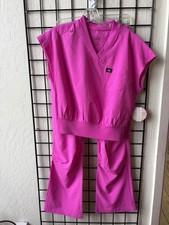 Koi Women's Solis Hibiscus Pink Flare Scrub Set Size Small NEW
