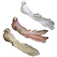 Set of White Foam Doves for Elegant For Wedding Decorations Easy Attachment