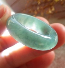 Video Certified Green Burma Natural A JADE Jadeite Circle RING USA. 10    206797