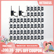 FT11 PR13 Tour Guide System,2 Transmitter 50 Receivers for Plant School Factory