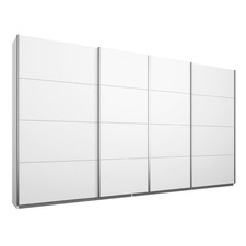 Schwebetürenschrank - Alpinweiß - 4-türig - 315 cm Kleiderschrank Schrank