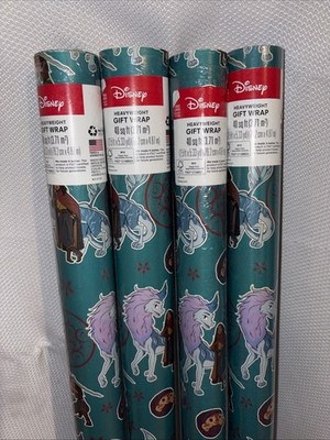 Disney Wrapping Paper Heavyweight Gift Wrap Raya and the Last Dragon 4 Rolls