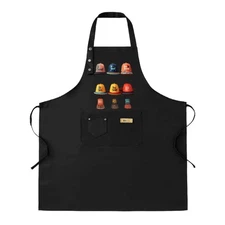 Kitchen 2 Pack Adjustable Bib Apron with Colorful Cap Design & 2 Pockets Stylish