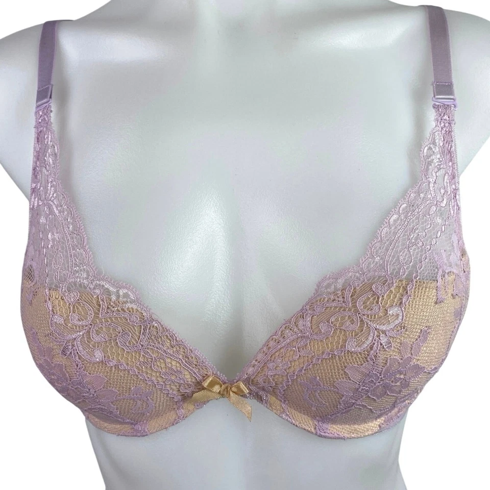 The Little Bra Co. Lucia Women's Pink Lace Convertible Straps Underwire Bra 30B - Image 3 of 4