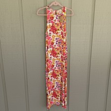 Natural Life Katie Floral Maxi Dress Size XS S Women Boho Rayon Sleeveless