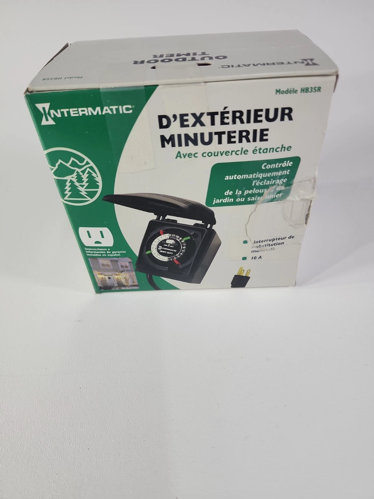 Intermatic HB35R Plug-In Outdoor Timer 10 Amp/Outdoor Lights Pumps Heaters