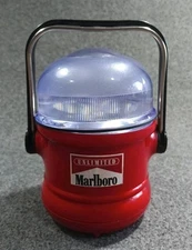 Vintage Marlboro Lantern Lamp Red With Tilt Handle Battery Operatied