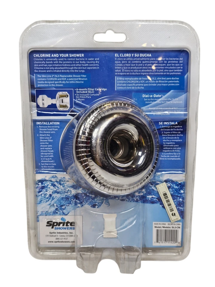 Sprite Ducha Pure para Cabello y Piel Suave SL2-CM Filtro de Ducha Universal en Cromo Foto 2 de 4