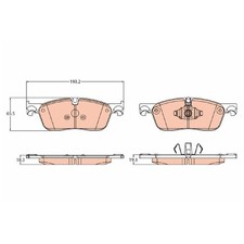 Satz Bremsbeläge Bremsklötze vorne für Jaguar F-Pace X761 XE X760 XF 2 | 2450