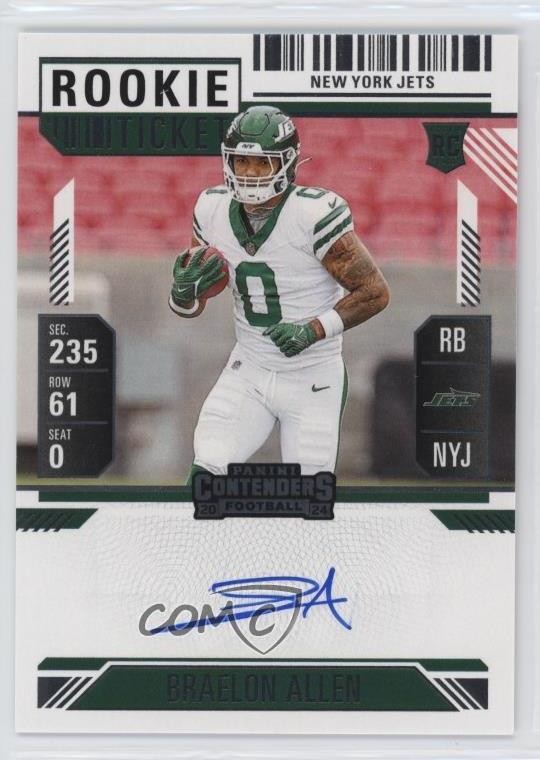 2024 Panini Contenders Rookie Ticket RPS Hobby Braelon Allen #115 Auto 0m89