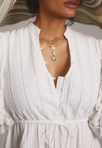 NWT Spring ANTHROPOLOGIE Forever That Girl Eyelet Mini Dress Small S Puff Sleeve - Picture 9 of 9
