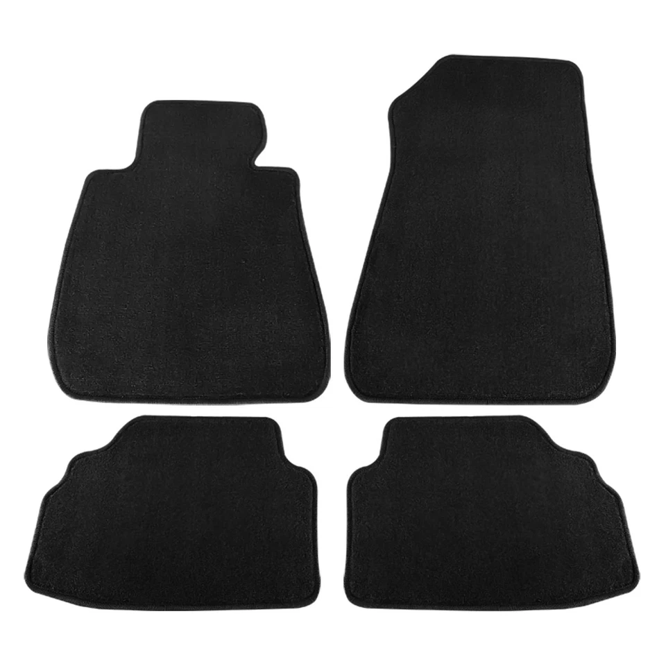 Fits 2005-2009 BMW E90 3-Series Black Car Carpet Floor Mats Front + Rear 4PC Set Foto 3 de 4