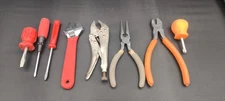 Hand Tool Set | Mixed Red & Orange Tools Kit | Pliers Wrench Screwdrivers |...