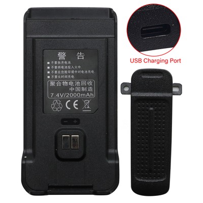 For TYT Talkie Walkie Replacement Battery with Belt Clip TH-UV88 TH-UV98