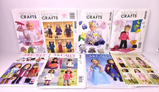 Lot of 9 McCall's Doll Sewing Patterns UNCUT