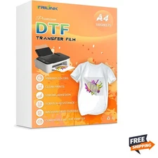 DTF Transfer Film Paper A4 - 100 Sheets for Easy Sublimation Printing