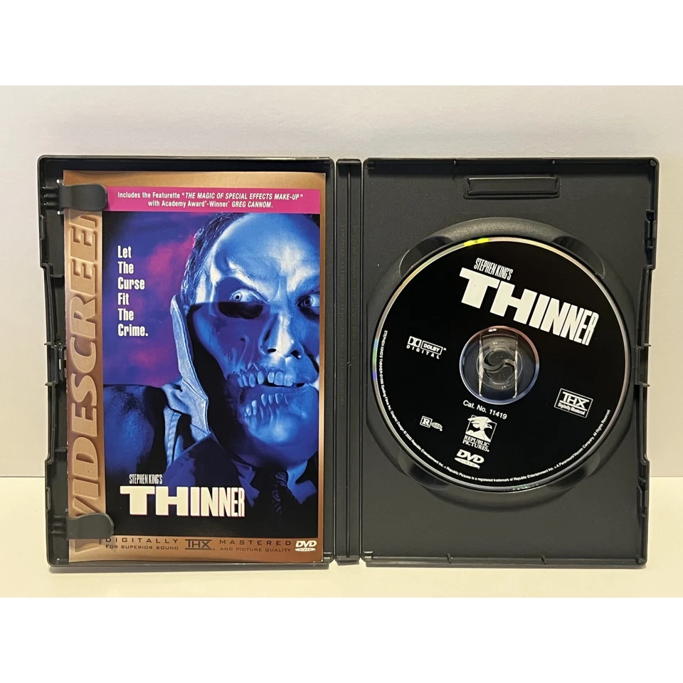 Stephen Kings Thinner DVD Widescreen Horror Greg Cannom Special Effects Foto 2 de 2