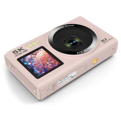 5K Double Screen Digital Camera 80MP Sensors WiFi Streaming Lightweight Design