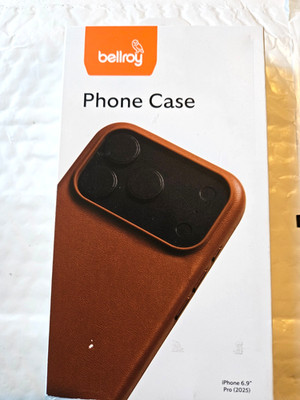 Bellroy Premium Leather Case for Apple iPhone 17 PRO MAX 6.9  Rust Brown NEW