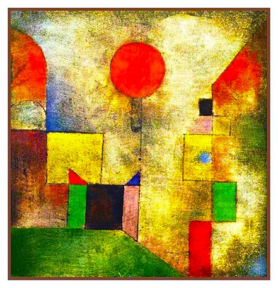Modern Artist Paul Klee The Red Balloon Abstract Counted Cross