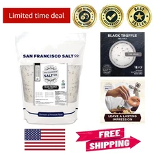 Italian Black Truffle Infused Sea Salt 16oz - Enhance Your Dishes Elegantly