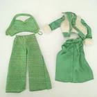 Vintage #7933 1975 Barbie Super Star Fashion Originals Green Separates Set of 4