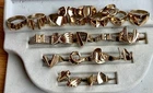 21 Assorted Vintage Brass Alloy Ring Mountings Settings, Costume Jewelry