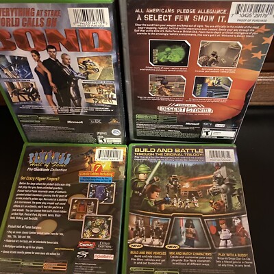 Original Xbox Games *LOT OF 4* Lego Star Wars, 007, Pinball