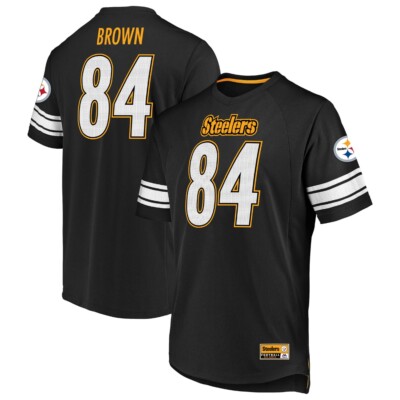 Majestic Big Tall Antonio Brown Pittsburgh Steelers Hashmark Jersey  T-Shirt