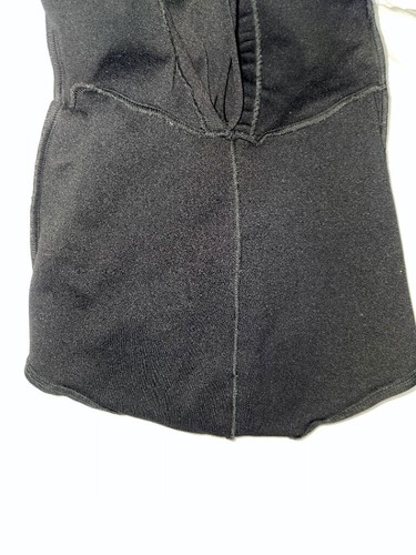 VTG 50s 60's Jantzen Black 12 Swimsuit 1 Piece Tie Belt Split Front Retro Deep V - Picture 19 of 20