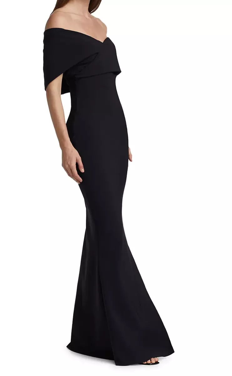 Chiara Boni La Petite Robe Black Elegant Fishtail Evening Black Bodycon Dress