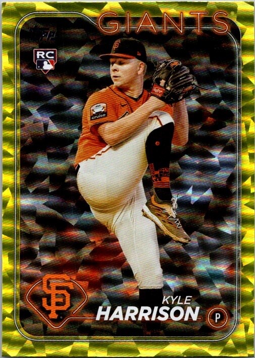 2024 Topps Series 2 KYLE HARRISON RC #667 yellow ice foil 25/50 Giants