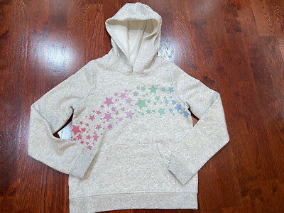 Jumping Beans Girl's Polar Fleece Hoody W StarPrint & Kangar Pkt, Natural ,Sz: 8