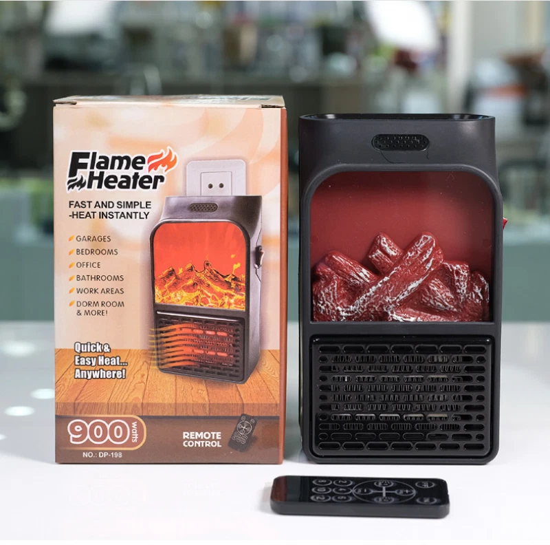 Remote Control Log Fire 500W Portable Plug-In Electric Heater with Timer  Speed | eBay