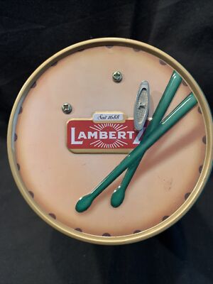 Lambertz Aachen German Cookie Tin W/ Music Box Drum  Silent Night  Christmas