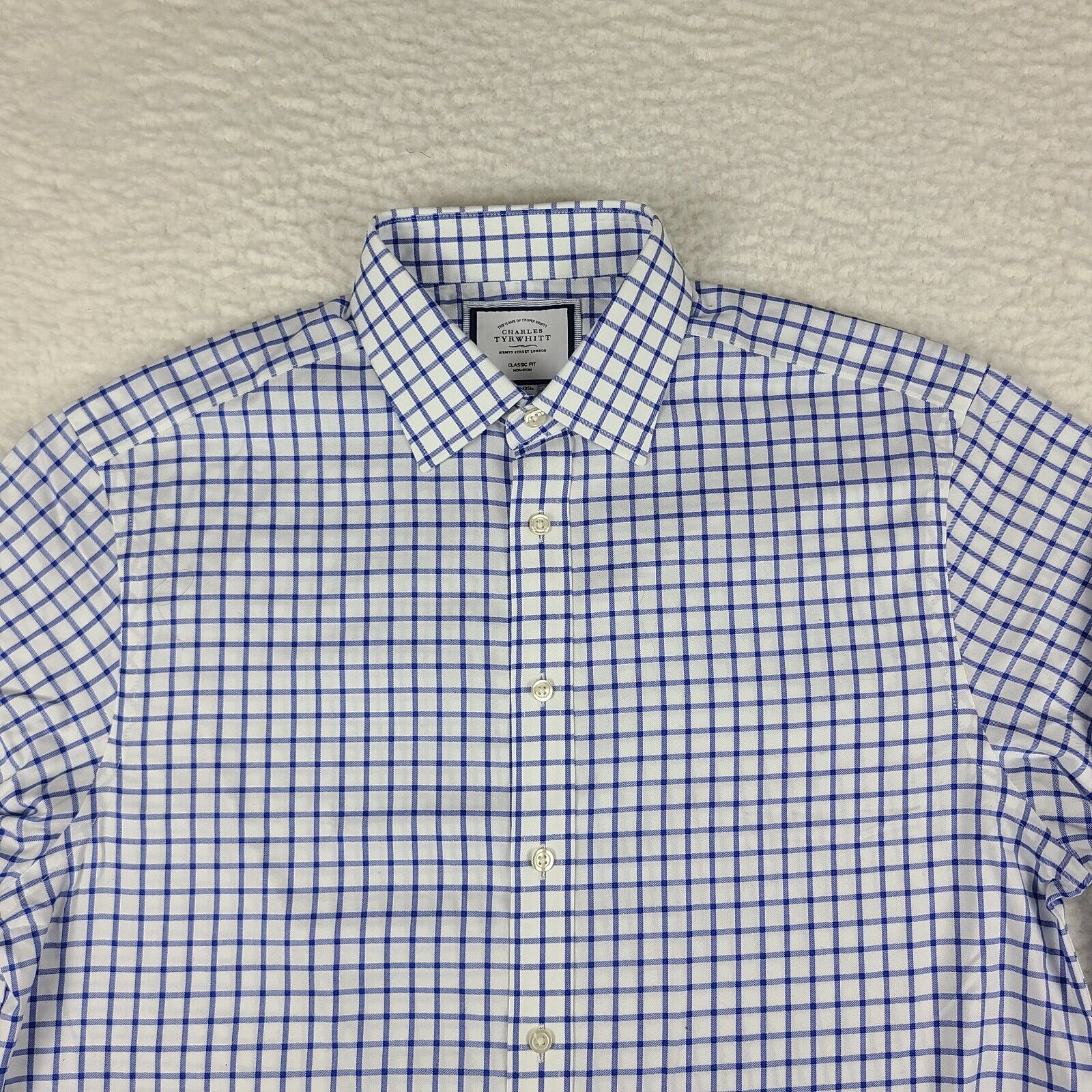 Charles Tyrwhitt Dress Shirt Mens 16.5 - 35 Blue … - image 3