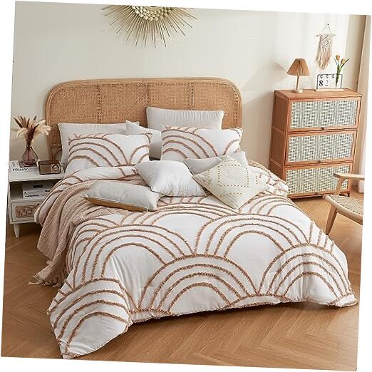 Comforter Set - White Size Comforter Sets, 3 Pieces Boho Queen White Comforter