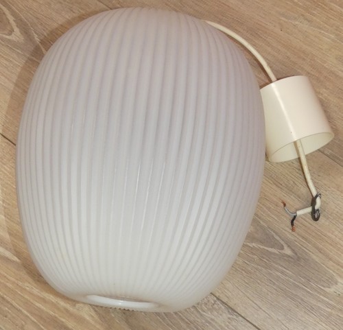 Lampe Kunststoff 60er 70er Erco 2101 Aloys Gangkofner Plisseelampe cocoon retro - Bild 9 von 9