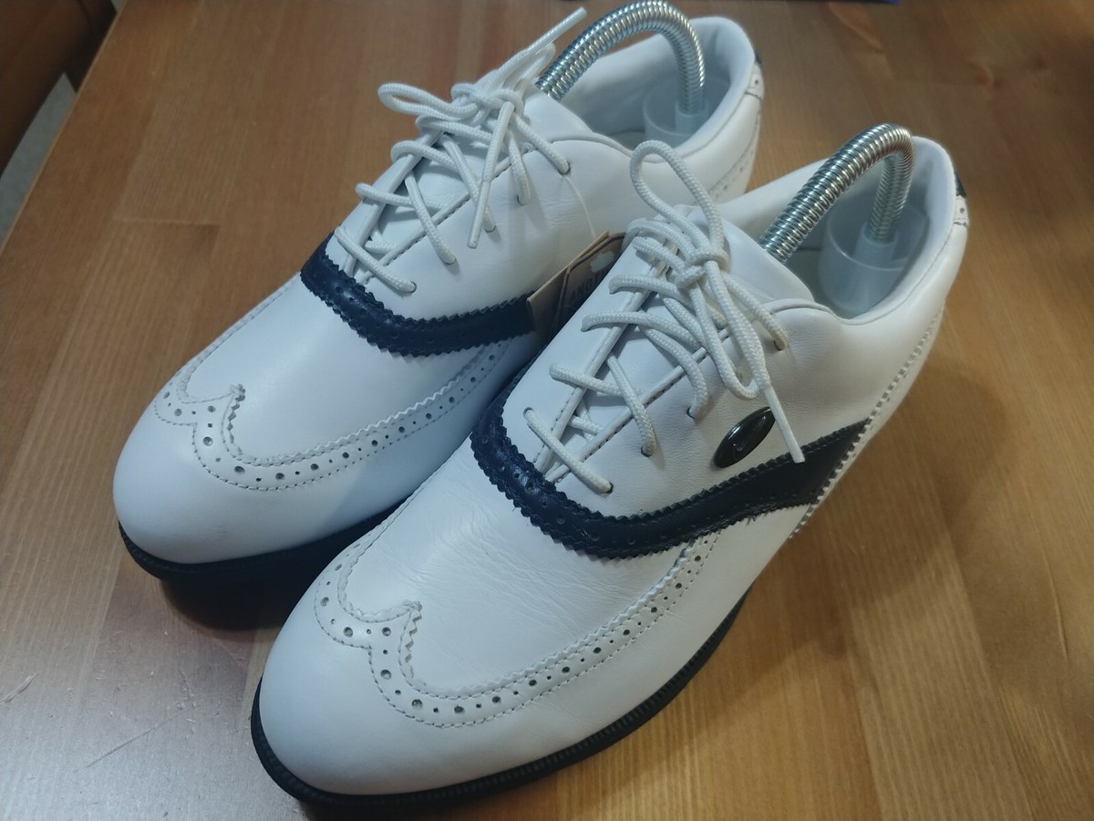 SALEで更にお買得 NIKE AIRLINER SIZE SHOES GOLF WINGTIP LEATHER WHITE WOMEN'S 27.0cm