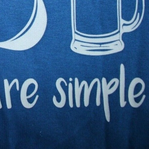 My needs are simple - Felpa con cappuccio Dune Bugggies, Boobs & Birra, Grande, Blu - Foto 5 di 6